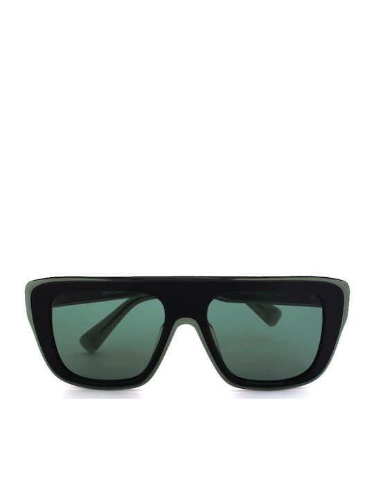 Just Cavalli Unisex Sunglasses With Black Horn-Rimmed Frame And Green Lens JC1007 05N