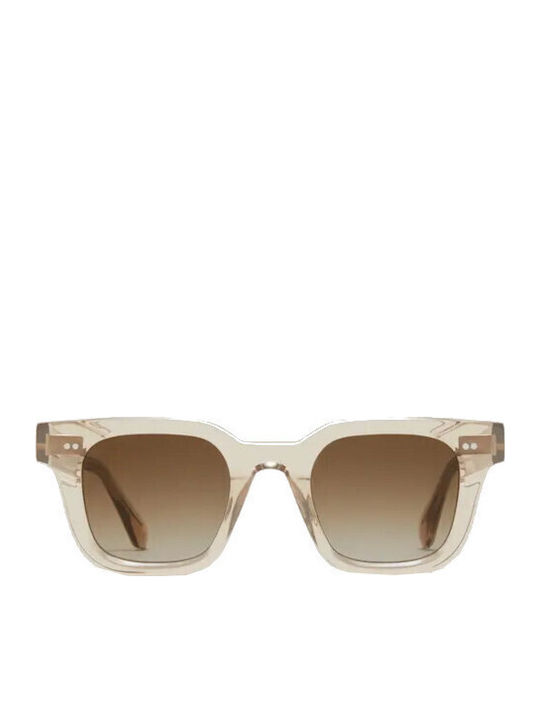 Chimi 04 Unisex Sunglasses with Beige Plastic Frame and Brown Gradient Lens 04-ECRU-47