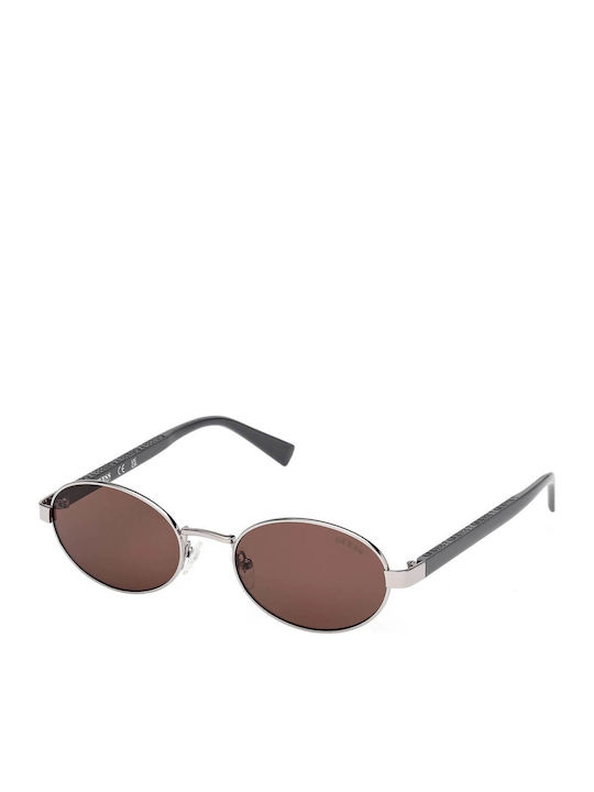 Guess Unisex Sonnenbrillen mit Grauem Metallrahmen und Braunen Spiegelgläsern GU00232 08E