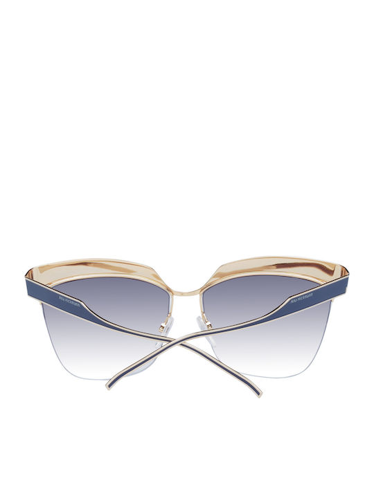 Ana Hickmann Damen Sonnenbrille mit Lila Metall Gestell und Lila Spiegel Linse