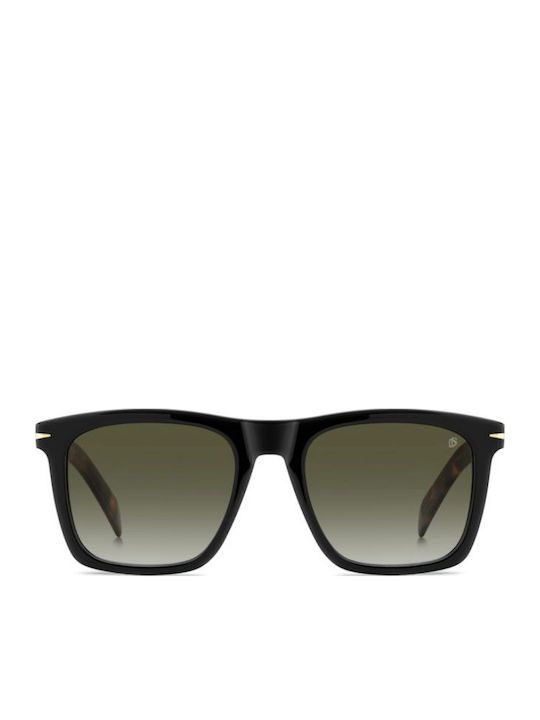 David Beckham Men's Sunglasses with Black Plastic Frame and Brown Gradient Lens DB 7000/S XWY/9K