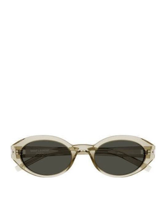 Ysl Women's Sunglasses with Brown Tartaruga Plastic Frame and Gray Lens SL 567 003