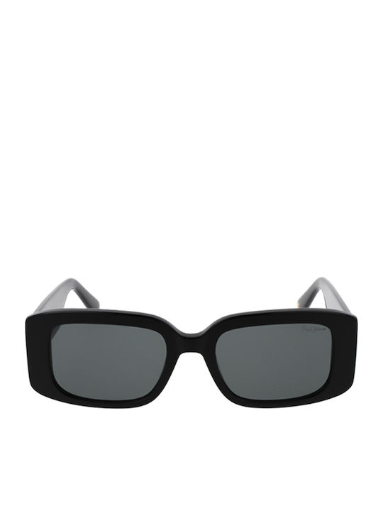 Pepe Jeans Santa Cruz Unisex Sunglasses with Black Plastic Frame and Green Lens PJ7424-001