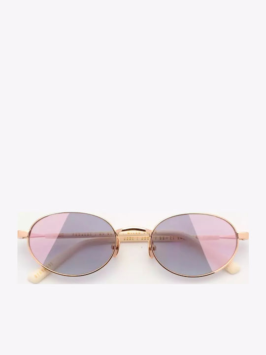 Gast Women's Sunglasses with Gold Metal Frame and Pink Gradient Lens JD03