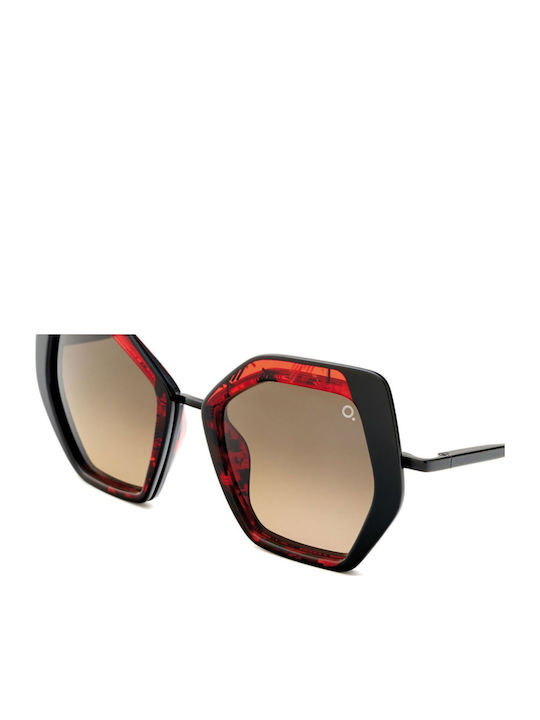 Etnia Barcelona Sahara Women's Sunglasses with Black Metal Frame and Black Gradient Lens