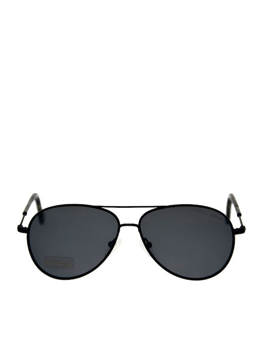 Gant Men's Sunglasses with Black Metal Frame and Polarized Lens GA7097 02D