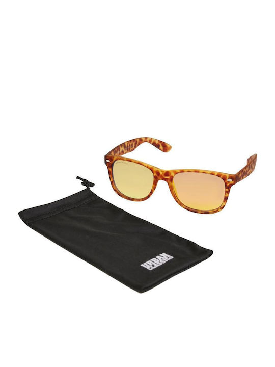 Urban Classics Men's Sunglasses with Brown Plastic Frame and Orange Mirror Lens TB3718-02577