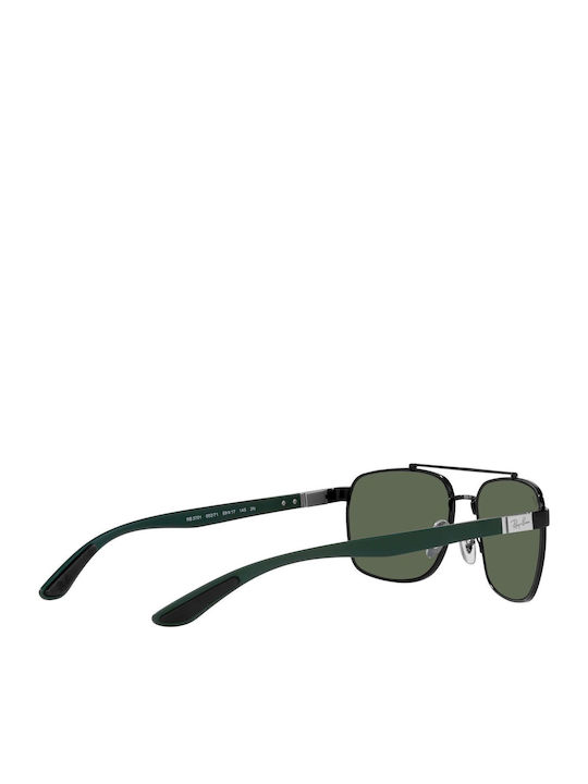 Ray Ban Унисекс Слънчеви Очила с Черна Метална Рамка и Зелени Стъкла RB3701 002/71