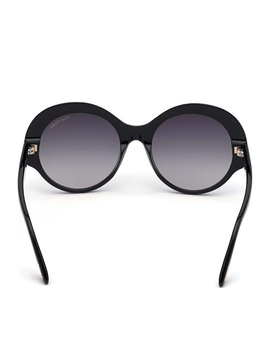 Tom Ford Women's Sunglasses with Black Plastic Frame and Black Gradient Lens FT0873 01B