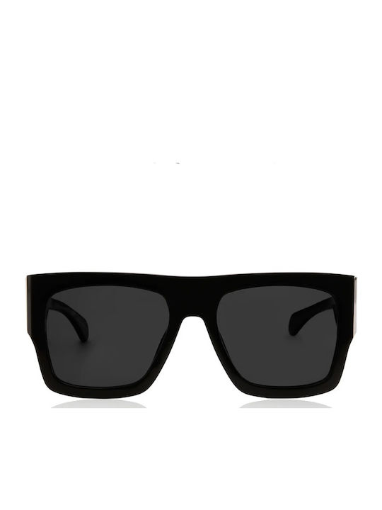 Oscar & Frank Caino Unisex Sunglasses with Horn-Rimmed Frame Matte Black