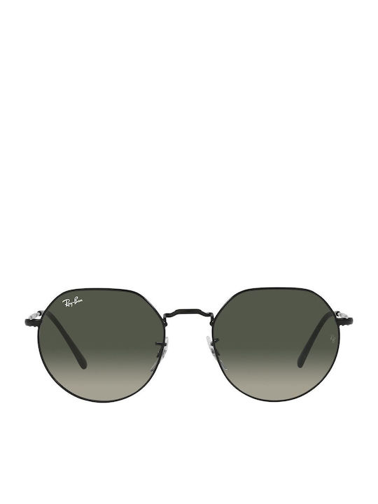 Ray Ban Jack Unisex Sonnenbrille mit Schwarz Metall Gestell und Gray Verlaufsfarbe Linse RB3565 002/71