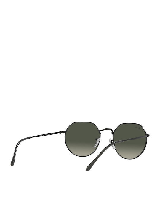 Ray Ban Jack Unisex Sonnenbrille mit Schwarz Metall Gestell und Gray Verlaufsfarbe Linse RB3565 002/71