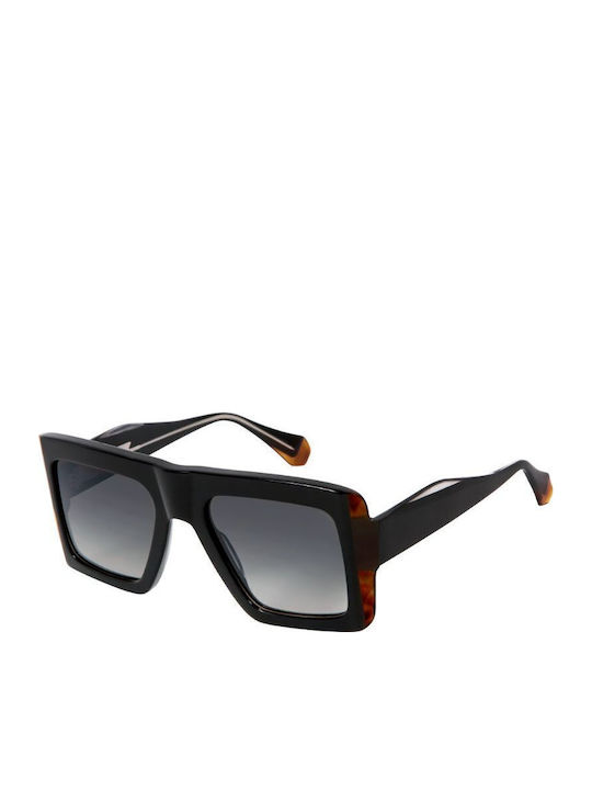 Gigi Barcelona Georgina Women's Sunglasses with Black Horn-Rimmed Frame and Blue Gradient Lens 6733/1
