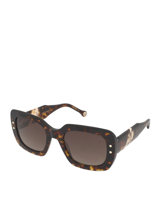 Carolina Herrera Women's Sunglasses with Brown Tartaruga Plastic Frame and Brown Gradient Lens HER 0186/S C9K/HA