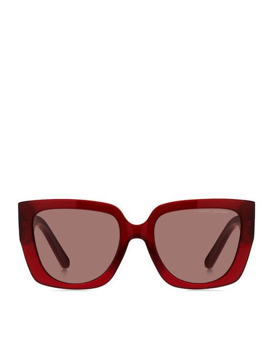 Marc Jacobs Women's Sunglasses with Burgundy Plastic Frame and Red Lens MARC 687/S C9A