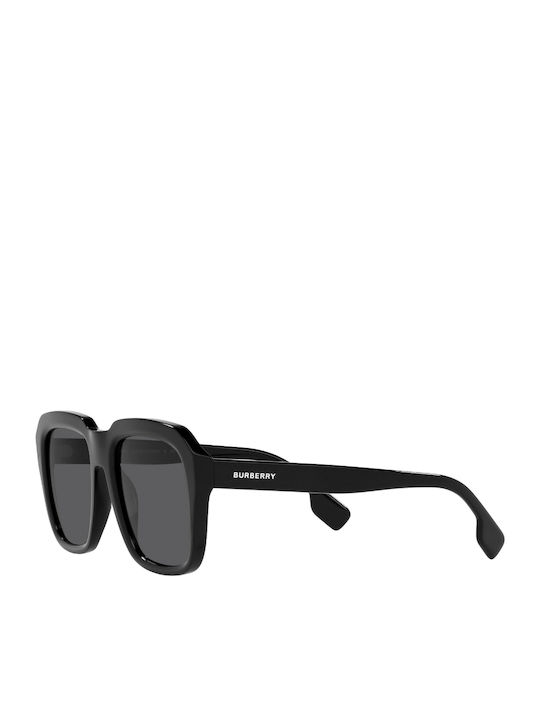 Burberry Men's Sunglasses with Black Horn-Rimmed Frame and Grey Lenses BE4350 387887