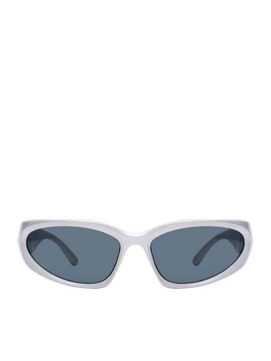 Balle Women's Sunglasses with White Plastic Frame and Gray Lens 028085-01