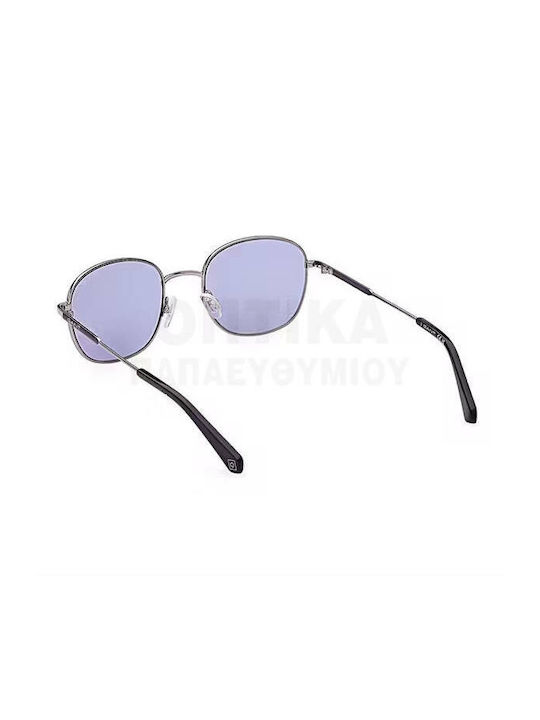 Gant Unisex Sunglasses with Gray Metal Frame and Light Blue Lens GA7222 14W