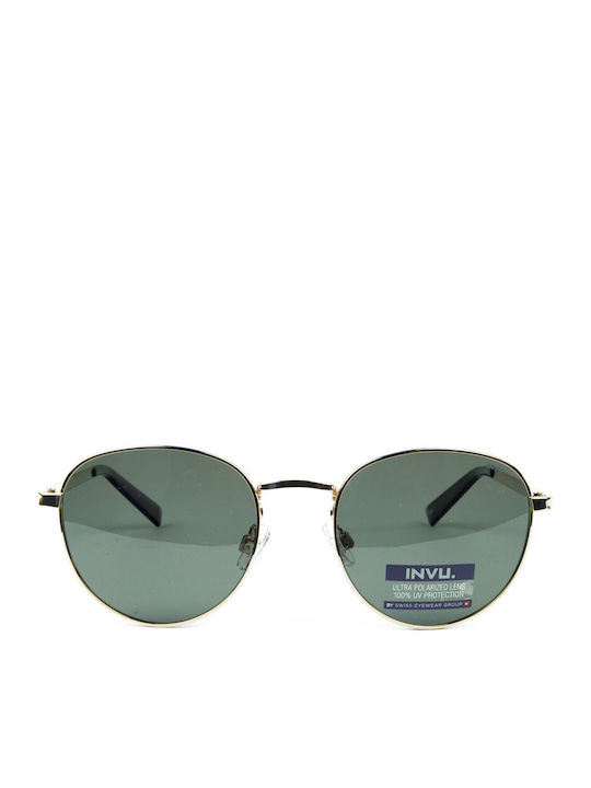 Invu Unisex Sonnenbrille mit Silber Metall Gestell B1122C