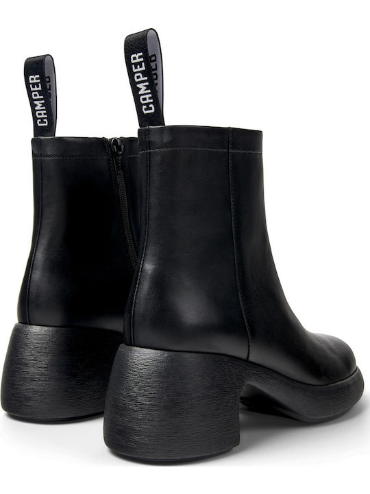 Thelma Ii Leather Women's Ankle Boots with Medium Heel Black