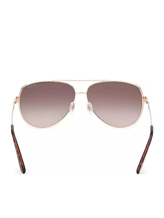 Guess Guess Damen Sonnenbrille mit Schwarzem Metallrahmen und Braunen Verlaufsfarbenen Gläsern GU00193 28F
