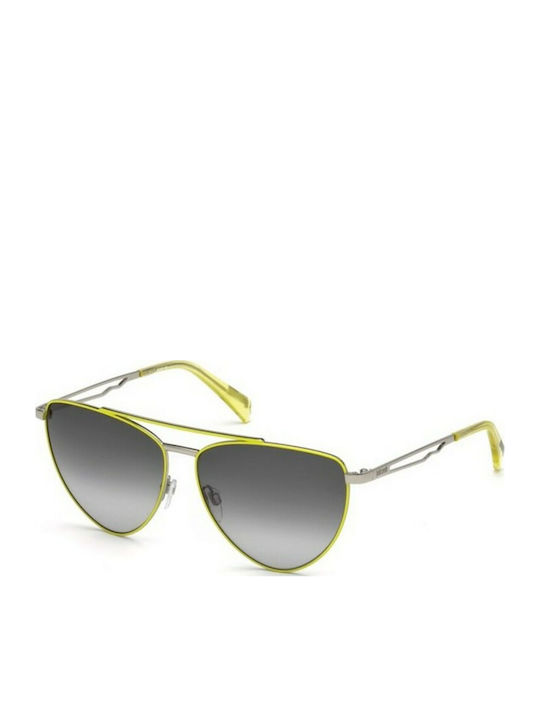 Just Cavalli Women's Sunglasses with Yellow Metal Frame and Gray Lens