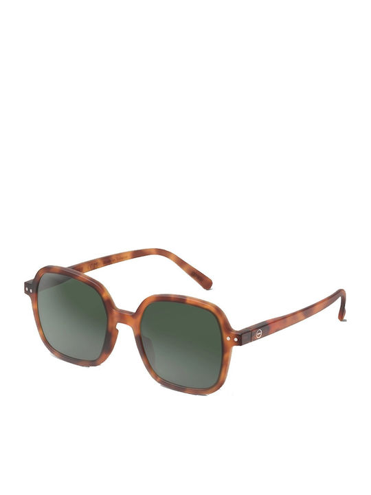 Izipizi Unisex Sunglasses with Brown Plastic Frame and Brown Lens