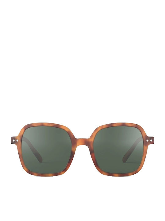 Izipizi Unisex Sunglasses with Brown Plastic Frame and Brown Lens