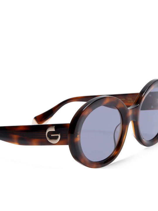 Gigi Barcelona Women's Sunglasses with Brown Tartaruga Plastic Frame and Blue Lens 6883/2