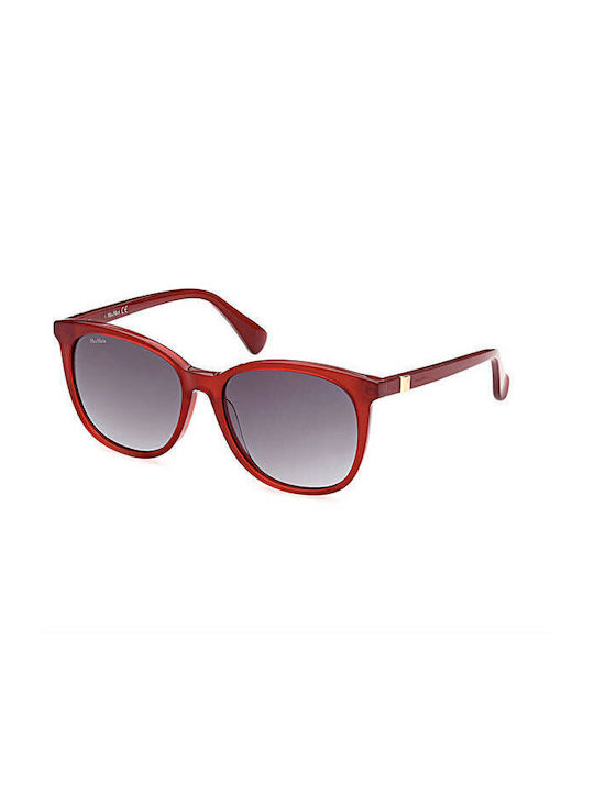 Max Mara Prism1 Unisex Sunglasses with Red Plastic Frame and Gray Gradient Lens MM 0022 66B