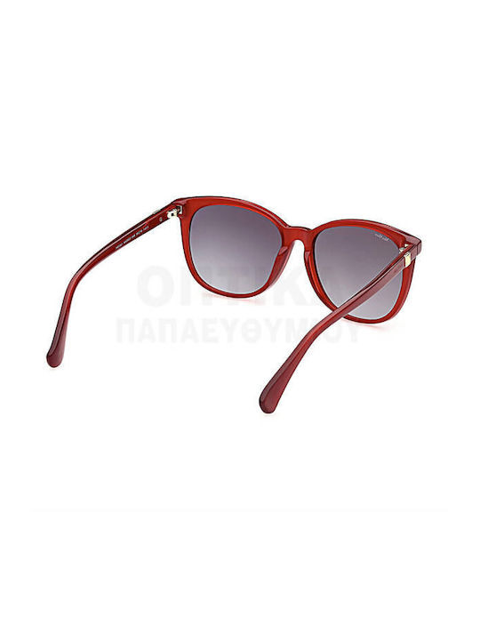 Max Mara Prism1 Unisex Sunglasses with Red Plastic Frame and Gray Gradient Lens MM 0022 66B
