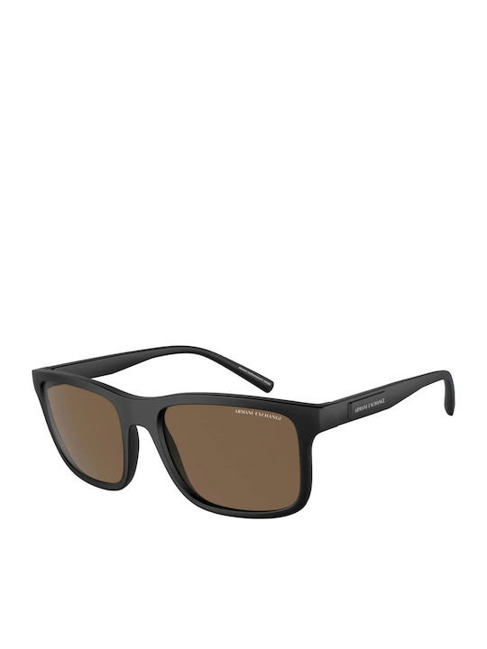 Armani Exchange Unisex Γυαλιά Ηλίου με Μαύρο Κοκκάλινο Σκελετό και Γκρι Φακό AX4145S 807873