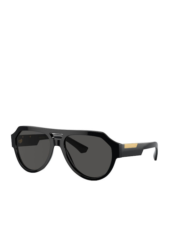 Dolce & Gabbana Мъжки Слънчеви Очила с Черна Пластмасова Рамка и Сиви Стъкла DG4466 501/87