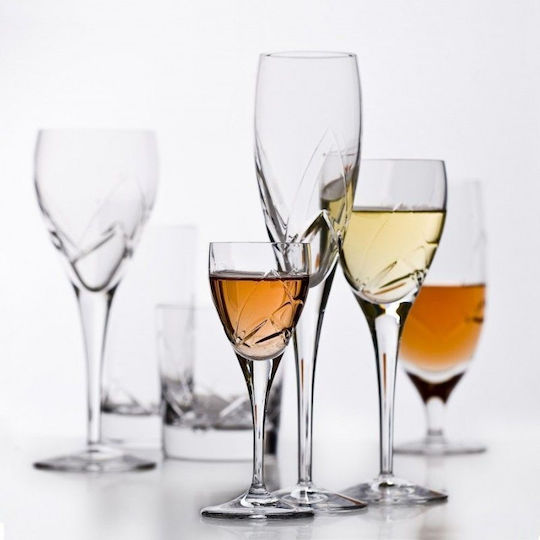 Bohemia Jihlava Set of Glasses for White and Red Wine made of Crystal Stemmed 270ml 6pcs