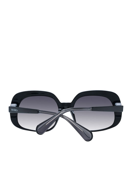Max & Co Women's Sunglasses with Black Plastic Frame and Black Gradient Lens MO0018 01B
