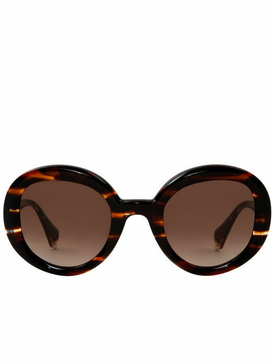 Gigi Barcelona Tessa Woman Sunglasses with Brown Tartaruga Horn-Rimmed Frame and Gradient Lens 6546/2