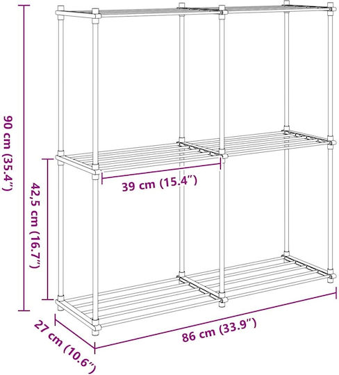 White Bookcase 43x27x90cm