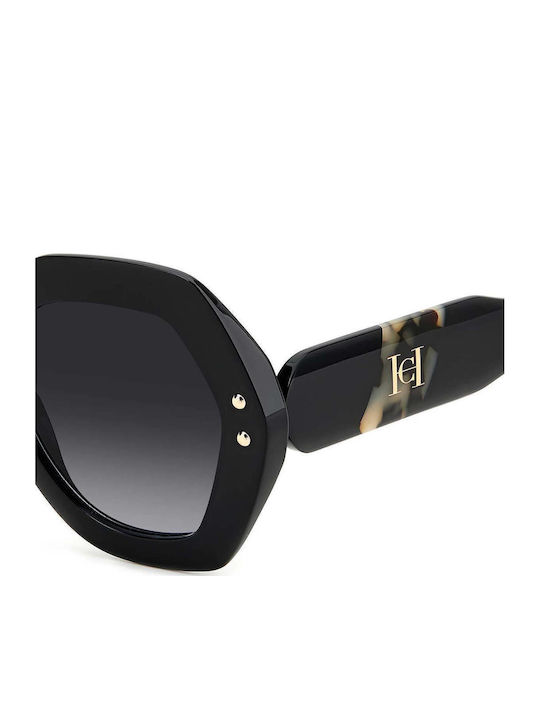 Carolina Herrera Women's Sunglasses with Black Horn-Rimmed Frame and Grey Gradient Lenses HER 0126/S WR7/9O