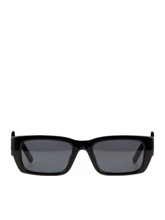 Palm Angels Women's Sunglasses with Black Plastic Frame and Black Lens
