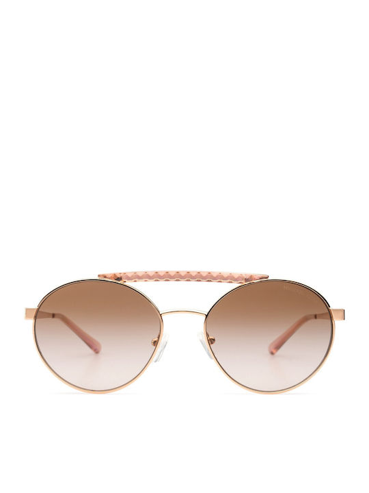 Michael Kors Women's Sunglasses with Gold Metal Frame and Brown Gradient Lens