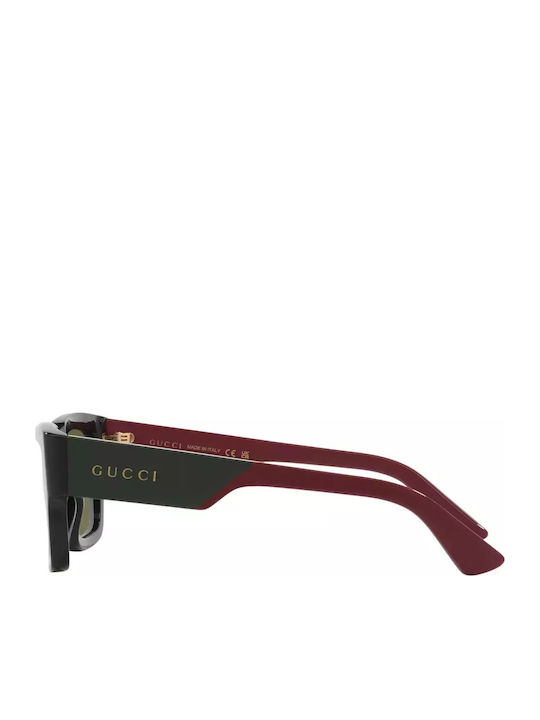 Gucci Unisex Sunglasses with Black Plastic Frame and Green Lens GG1668s 003