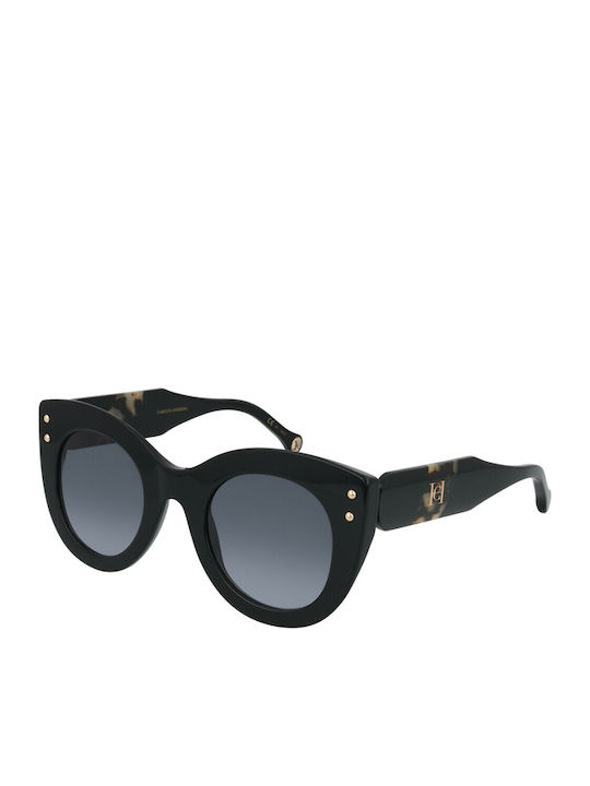 Carolina Herrera Woman Sunglasses with Black Horn-Rimmed Frame and Grey Gradient Lens HER 0127/S WR7/9O