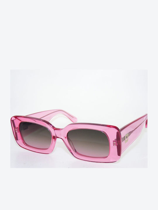 Rebecca Blu RK06 Semi-transparent Women's Sunglasses with Pink Plastic Frame and Gray Gradient Lens RB8799 RK06