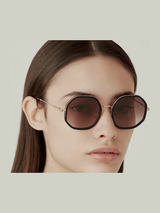Gigi Barcelona Nira Women's Sunglasses with Black Frame and Brown Gradient Lens 6691/1