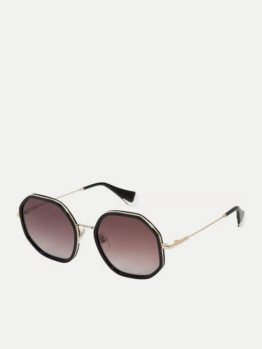 Gigi Barcelona Nira Women's Sunglasses with Black Frame and Brown Gradient Lens 6691/1