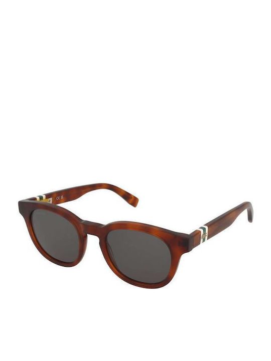 Lacoste Women's Sunglasses with Brown Tartaruga Plastic Frame and Gray Lens L6006S-218