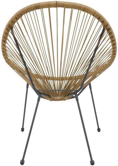 Outdoor-Sessel Rattan Morena Coffee 70x74x85εκ.
