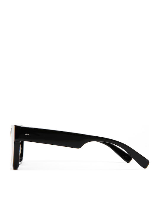 Kaleos Unisex Sonnenbrille mit Schwarz Kunststoff Gestell und Grün Linse Groves 1
