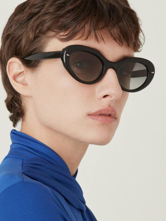 Gigi Barcelona Giulietta Women's Sunglasses with Black Plastic Frame and Black Gradient Lens 6654/1