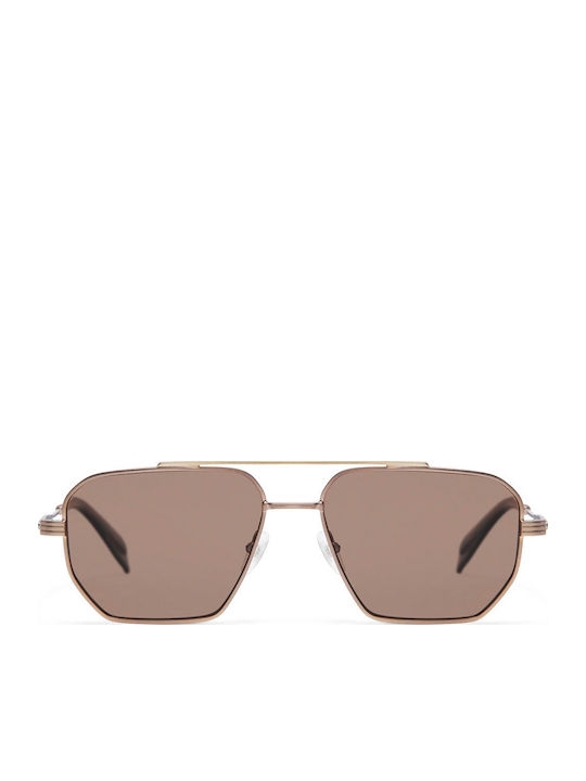 Gigi Barcelona Unisex Sunglasses with Gold Tartaruga Metallic Frame and Brown Lenses 6907/2